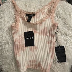 NWT F21 Lace Tie- die Tank
